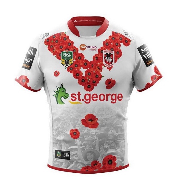 Camiseta St.George Illawarra Dragons Edición Conmemorativa 2018 Blanco